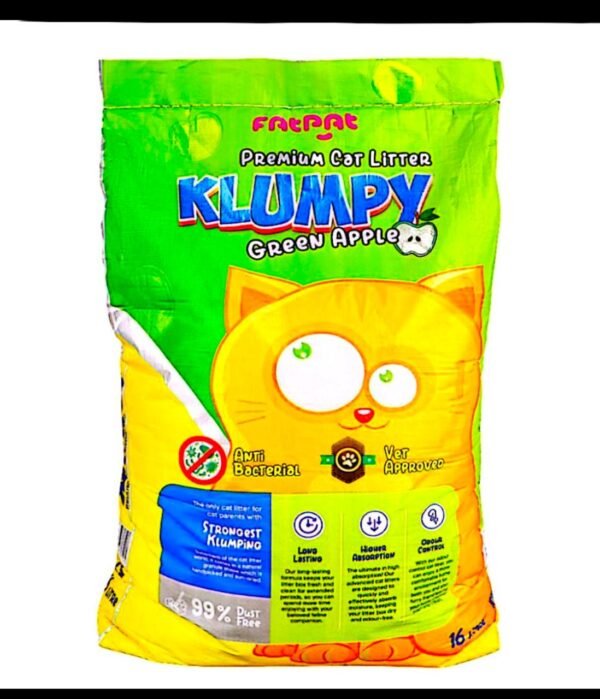 Premium Klumpy Cat Litter 16kg (Green Apple)